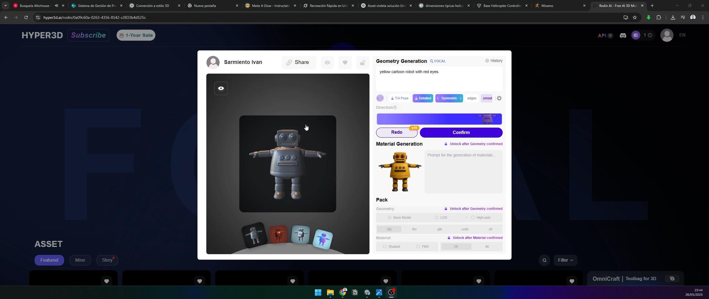 Create 3D Robot Model