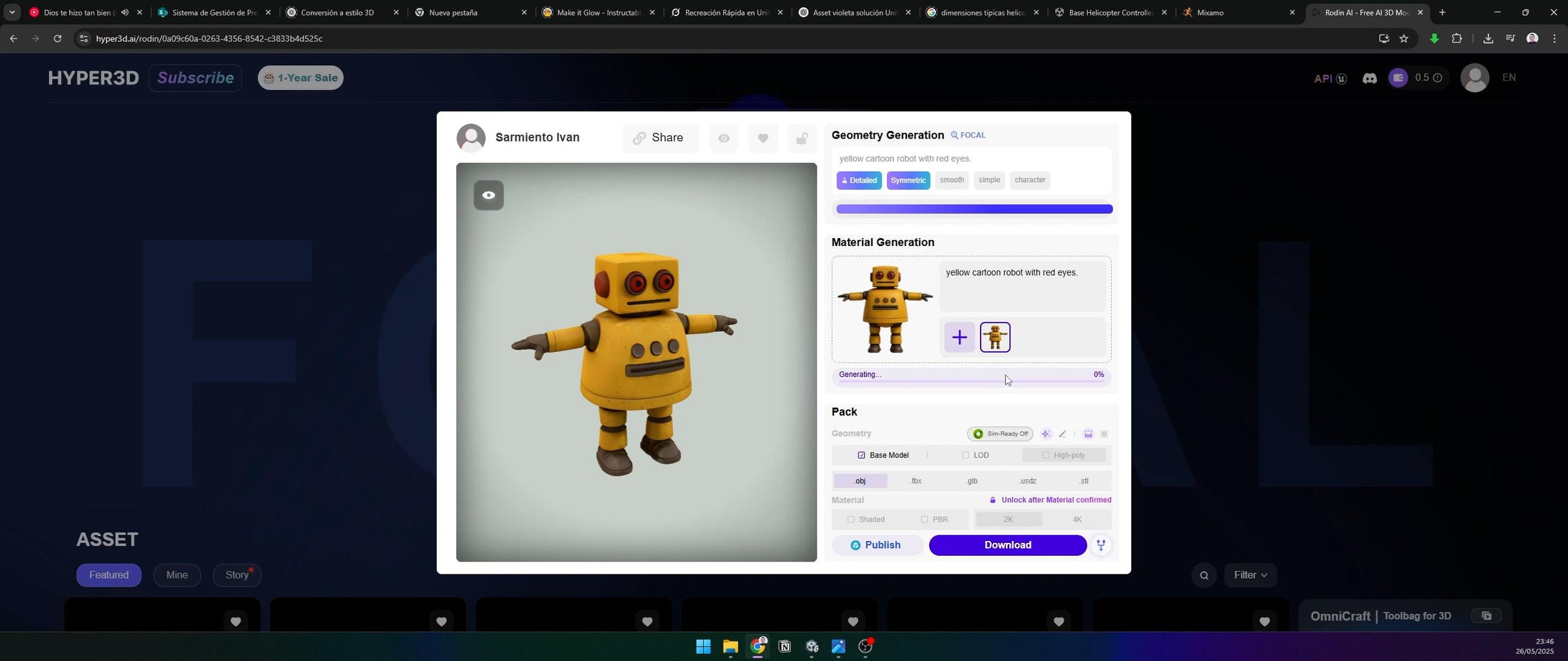 Create 3D Robot Model