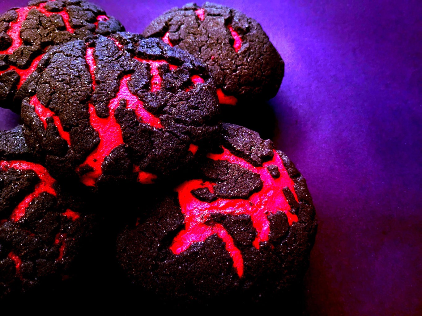 Strawberry Lava-Filled Chocolate Crinkle Cookies in Pressure Cooker