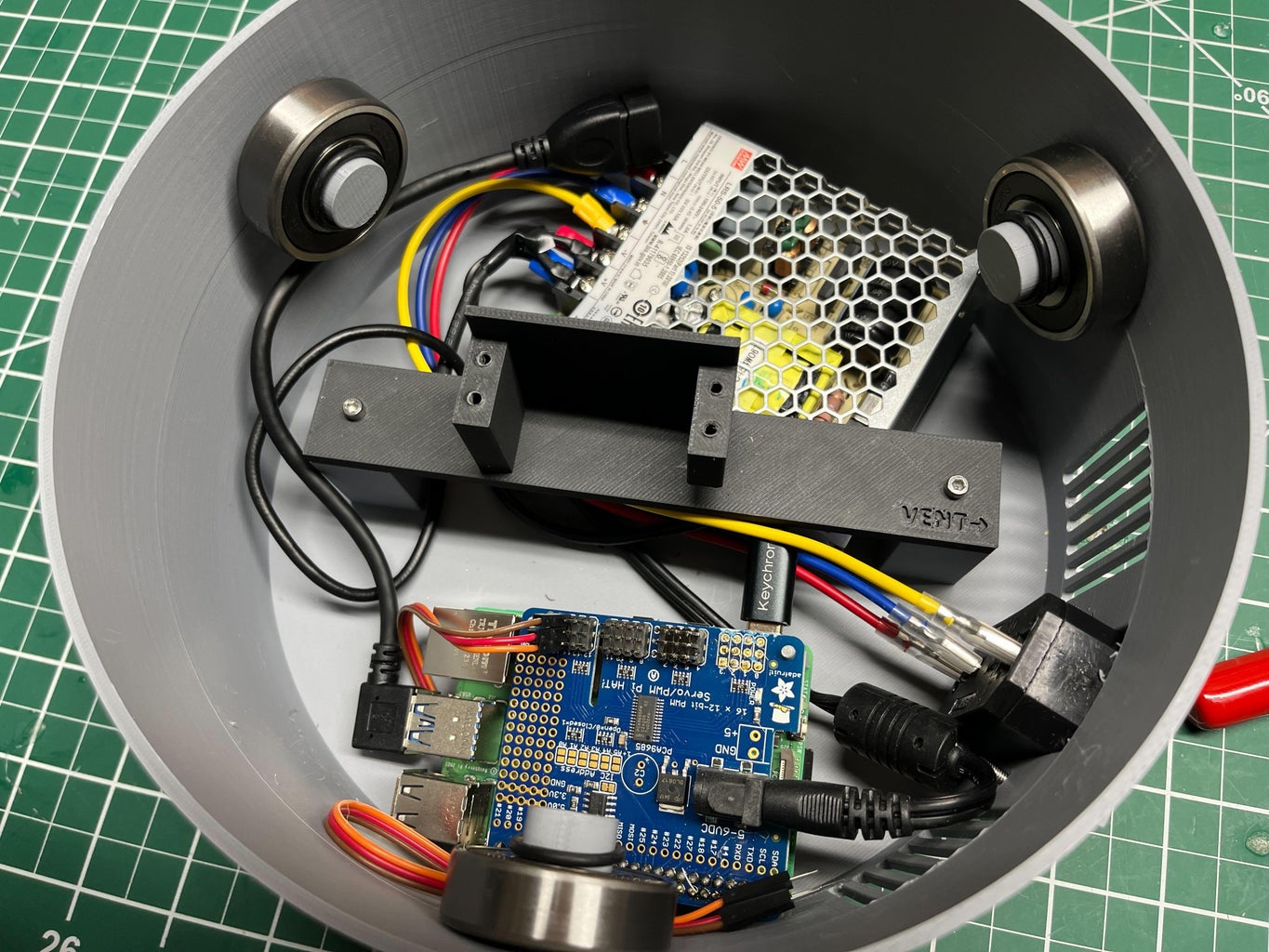 Attach Bridge Piece, X-Axis Servo and X-Axis Mounting Plate