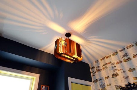 Mid-Century Modern Styled Laser Cut Pendant Light Fixture