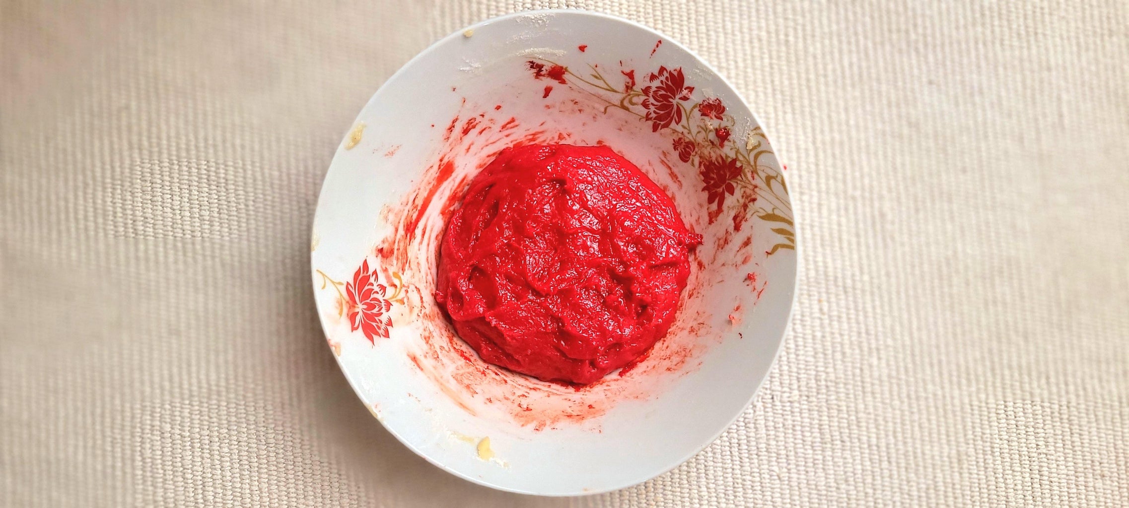 Combine Wet-Dry Ingredients: Red Dough