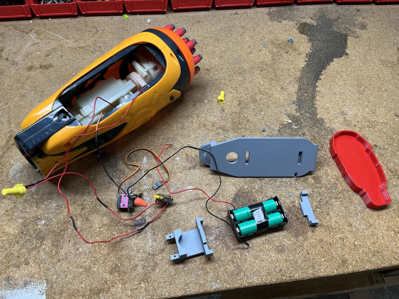 Wire Up Batteries and Trigger Mechanism