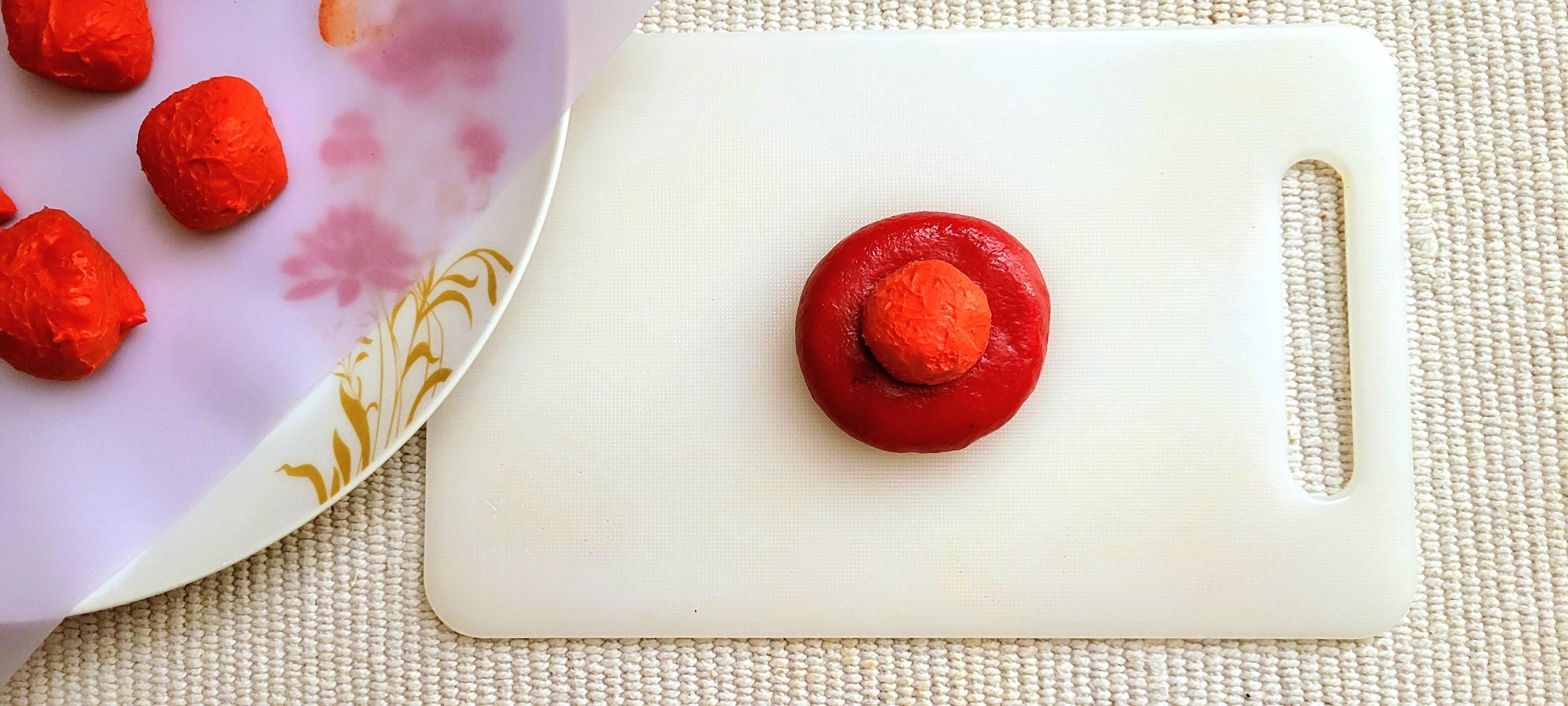 Fill Red Dough Balls