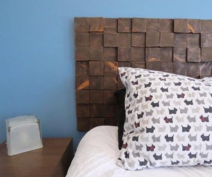 Removable Wood Block Headboard