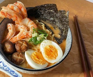 Creamy Shrimp Ramen With Instant Noodles