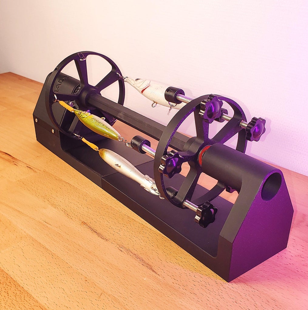 3D Printed Fishing Lure Rotating Drying Station