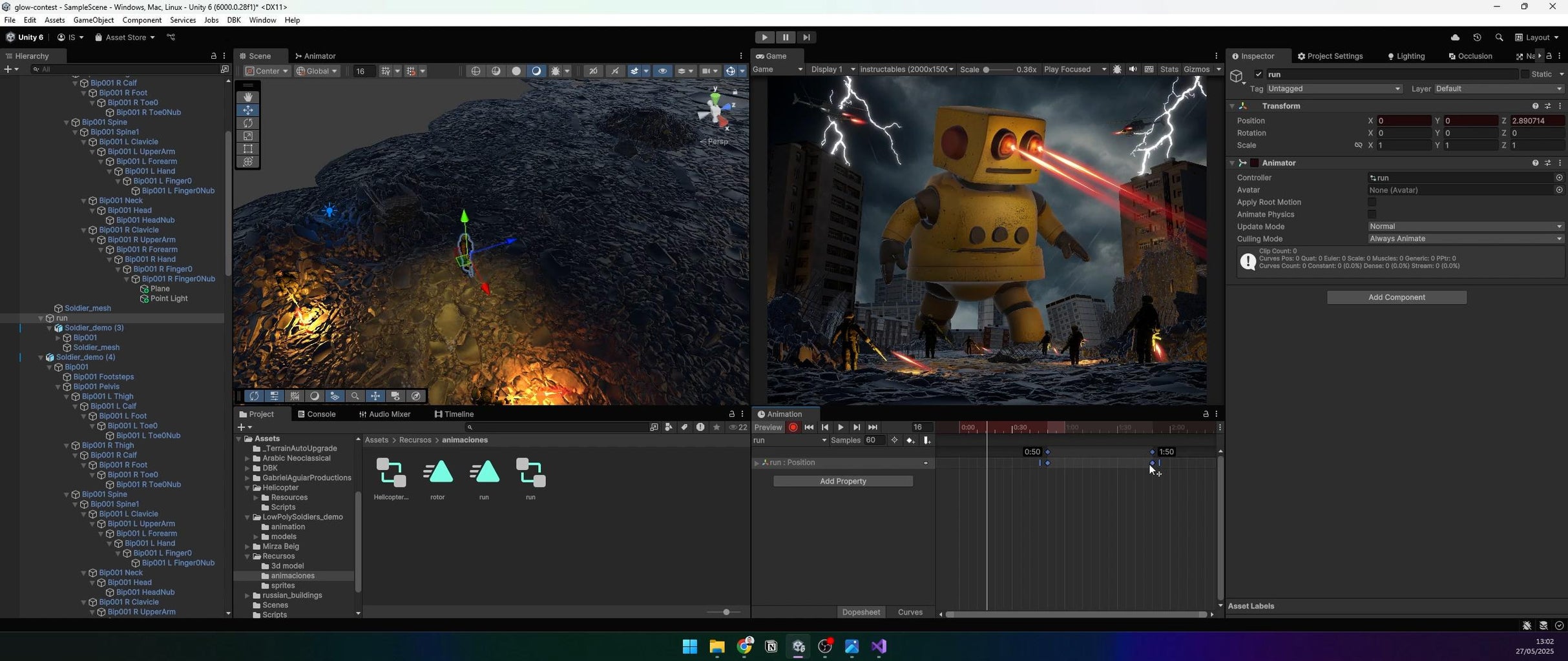 Animate Moving Components