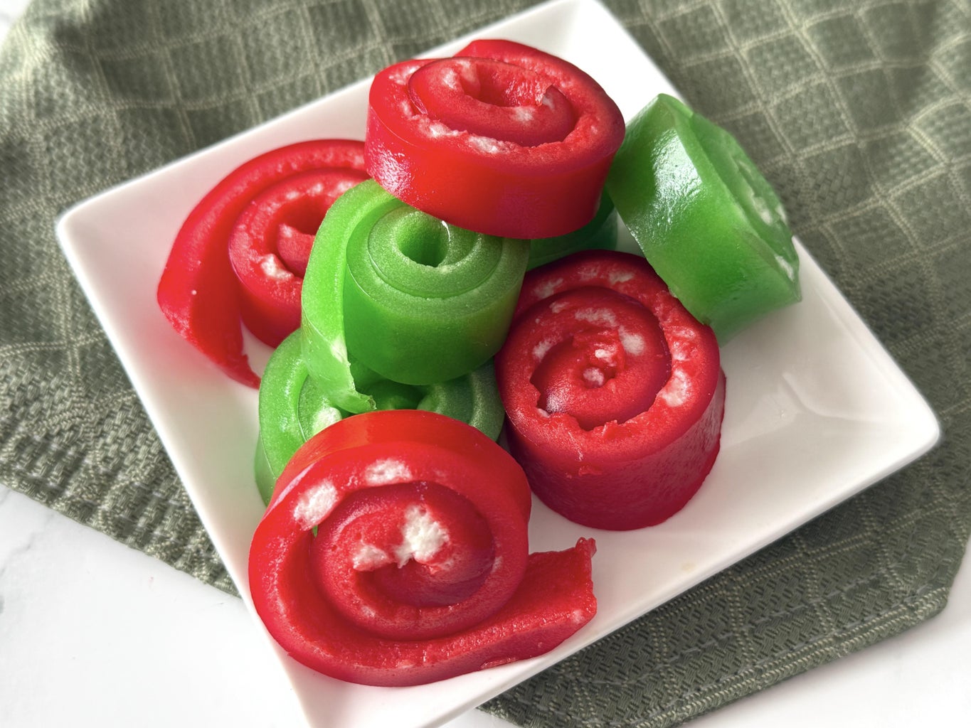 Jello Roll Ups - Jello Pinwheels