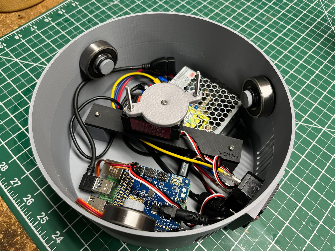 Attach Bridge Piece, X-Axis Servo and X-Axis Mounting Plate