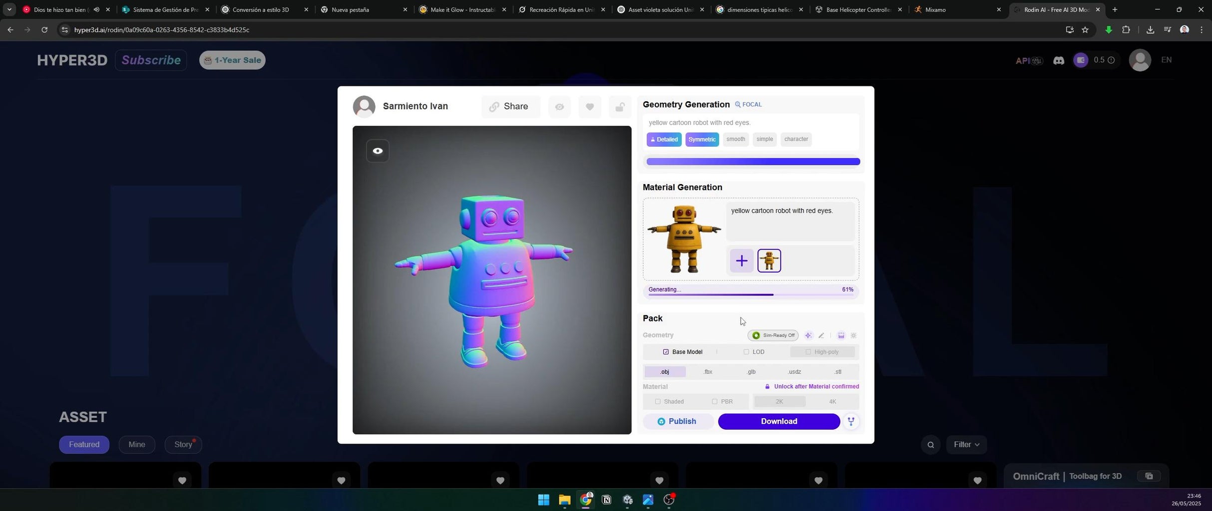 Create 3D Robot Model