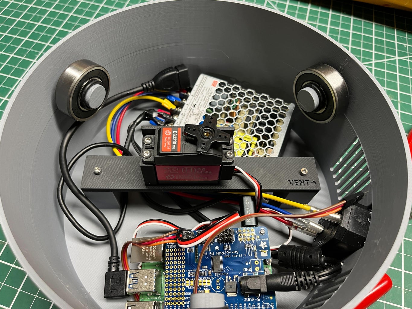 Attach Bridge Piece, X-Axis Servo and X-Axis Mounting Plate