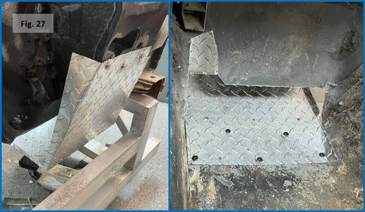 Modifying the Floor Pan for the Pedals