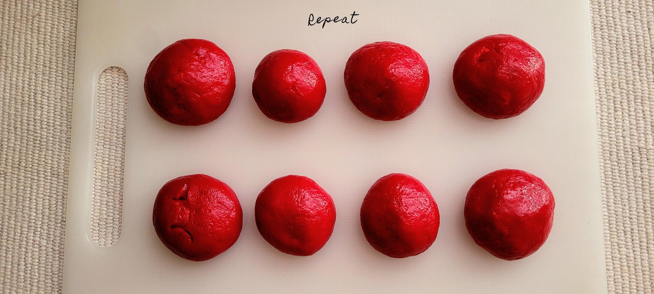 Fill Red Dough Balls