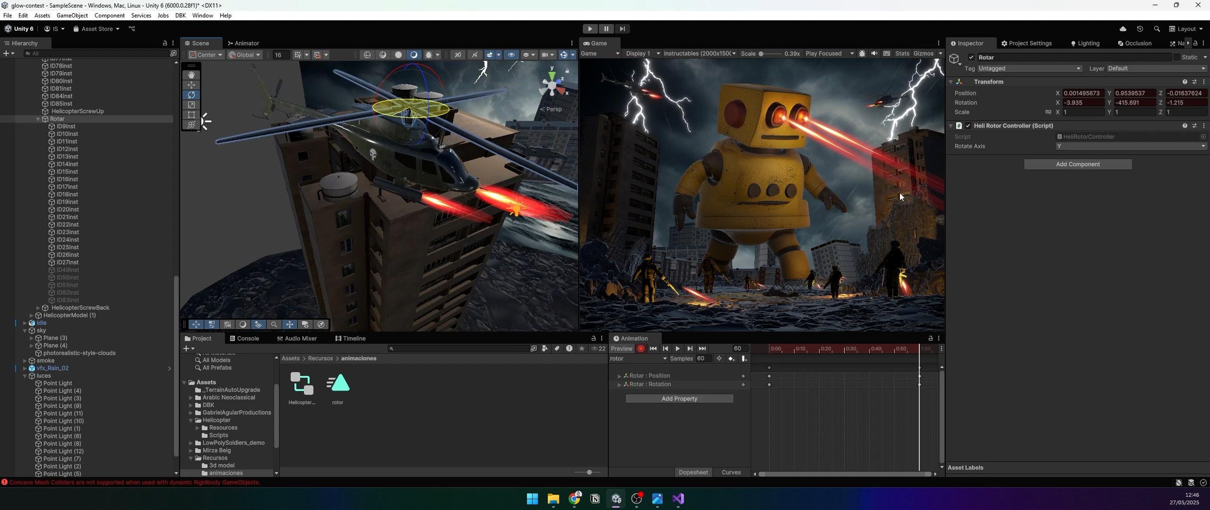 Animate Moving Components