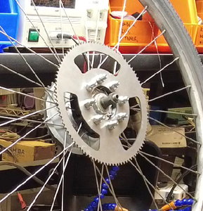 Mounting to the Wheel+sprockets