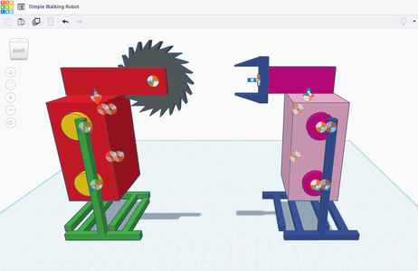 Tinkercad Robotics for School: SIMLAB KOMBAT! (virtual Walking Robots Battle)