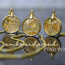 Abstract Embroidered Pendants