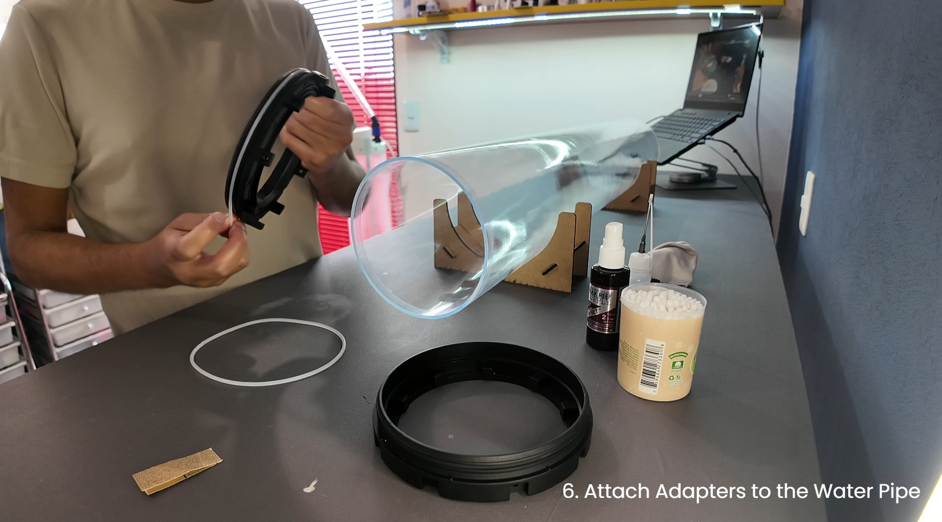 Attach Adapters to the Water Pipe